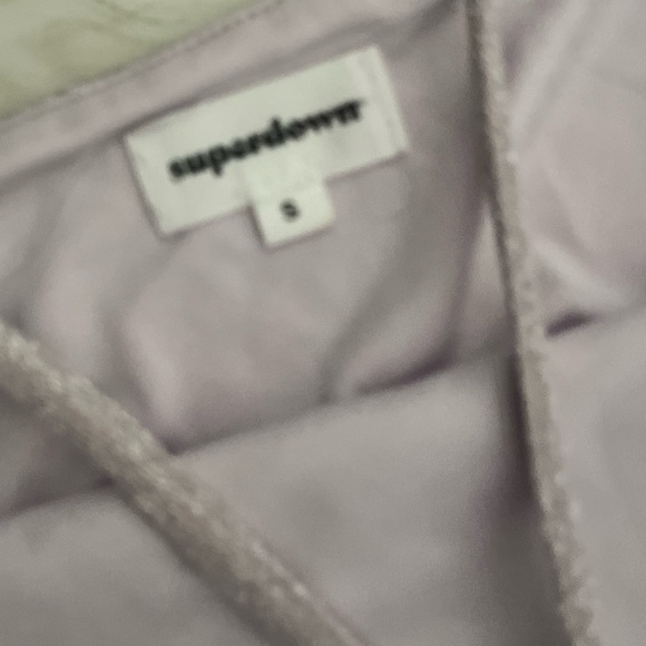 Superdown Set Halter Top Skirt Tiana Purple Lilac Metallic size S - Picture 5 of 6